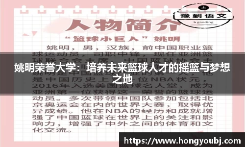 姚明荣誉大学：培养未来篮球人才的摇篮与梦想之地